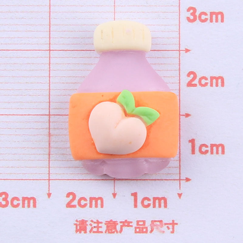 Wholesale semi-transparent sweet juice bottle resin cream glue Phone Case